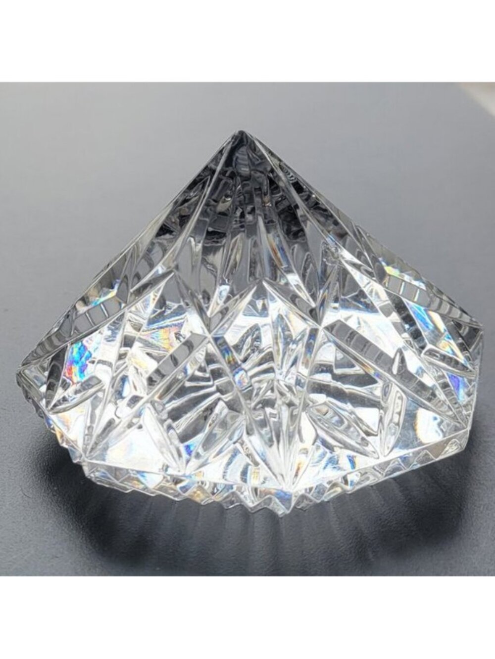 Waterford Crystal 💎 Diamond Paperweight ~ minor flaws ~